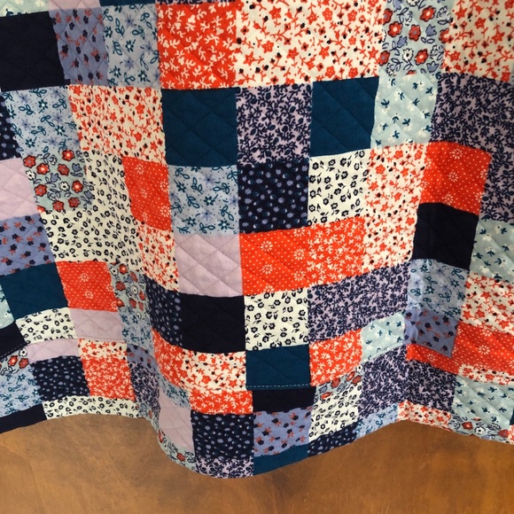 Land's End Patchwork Quilted Top Cottage Core Mixed Print Boho Nautical Coastal - Picture 11 of 15